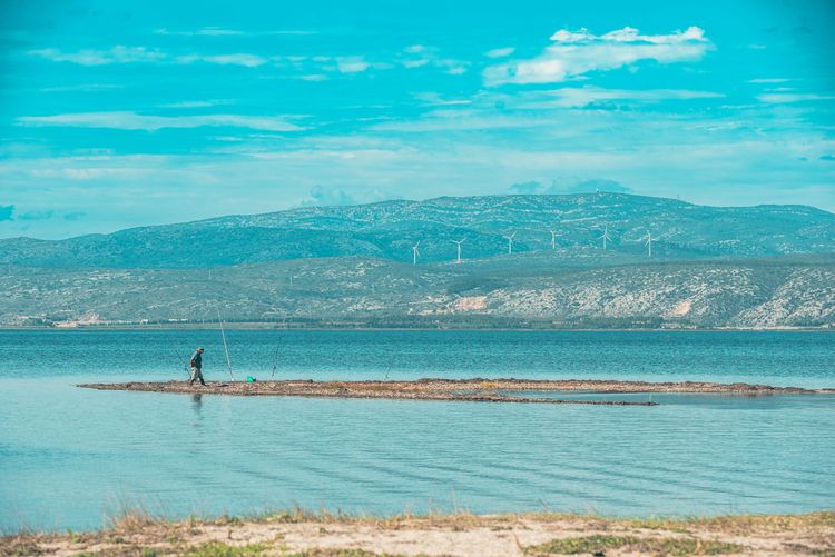 Fisherman at the pond  