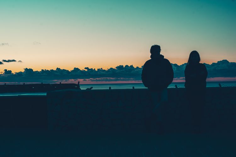 Couple at sunset 