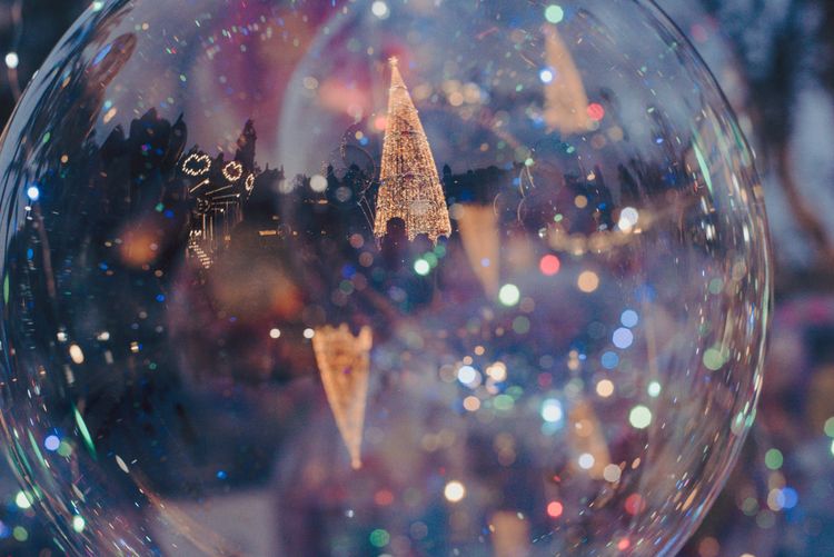 christmas' lighting and carousel