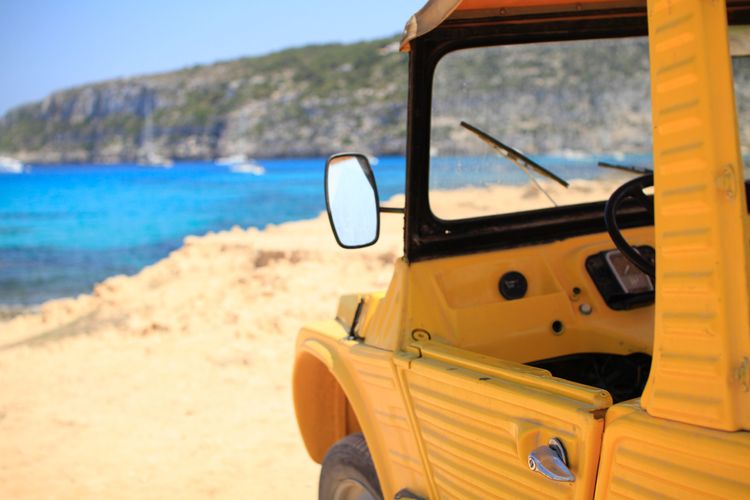 Yellow car Formentera